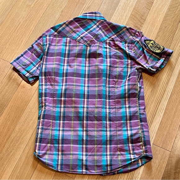 Buffalo David Bitton Snap Front w Patches Shirt - S - Picture 2 of 3